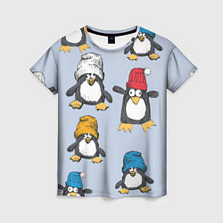 Женская футболка Смешные пингвины