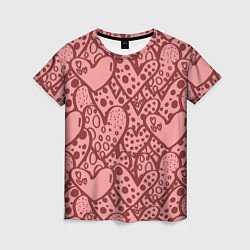 Женская футболка Сердечный принт