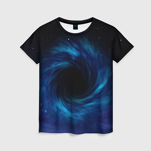 Женская футболка Воронка в космосе / 3D-принт – фото 1
