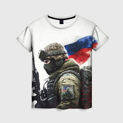 Футболка женская Русский воин патриот, цвет: 3D-принт