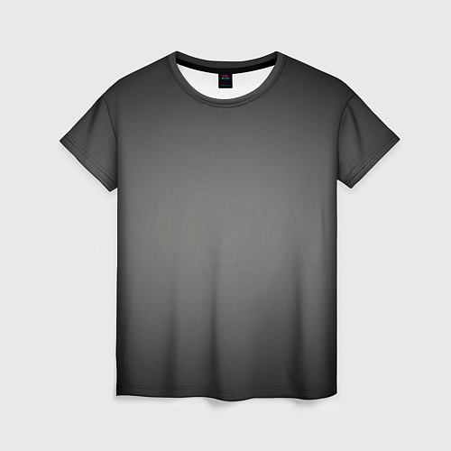Женская футболка Серый, черный градиент / 3D-принт – фото 1