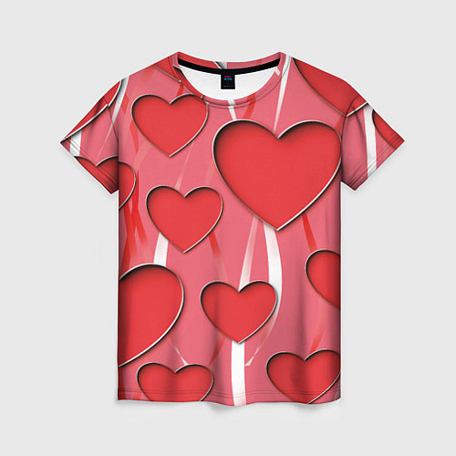 Женская футболка Святой Валентин для твоих любимых / 3D-принт – фото 1