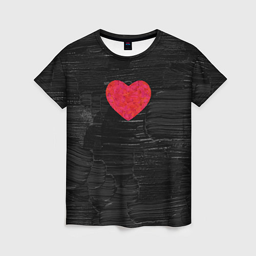 Женская футболка Black Valentin / 3D-принт – фото 1