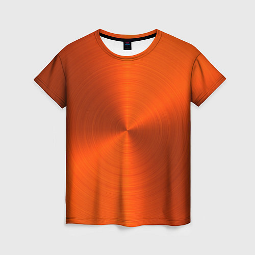 Женская футболка Оранжевый волнообразный дисковый узор / 3D-принт – фото 1