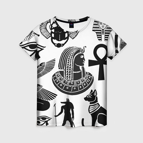Женская футболка Египетские знаки / 3D-принт – фото 1