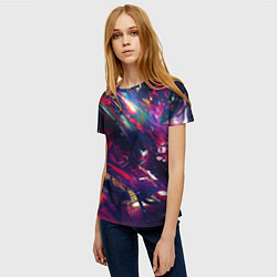 Футболка женская Экспансия цвета, цвет: 3D-принт — фото 2