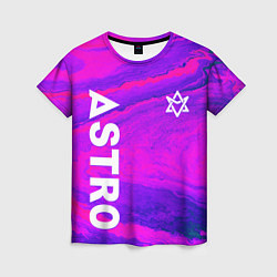 Футболка женская Astro neon grunge, цвет: 3D-принт