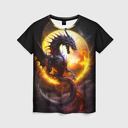 Женская футболка Звездный дракон