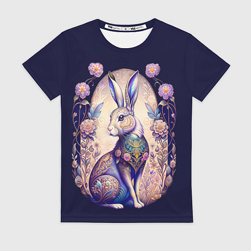 Женская футболка Мистический заяц / 3D-принт – фото 1