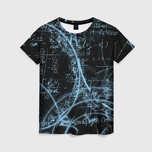 Женская футболка Шпаргалка по предметам / 3D-принт – фото 1
