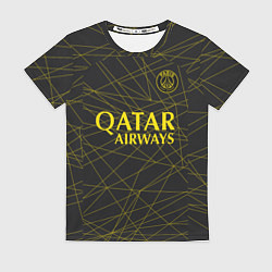 Футболка женская Килиан Мбаппе форма ПСЖ 2223 четвертая, цвет: 3D-принт