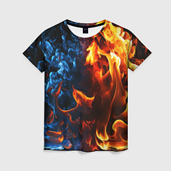 Женская футболка Битва огней - два пламени
