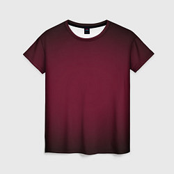 Женская футболка Марсала темная, градиент