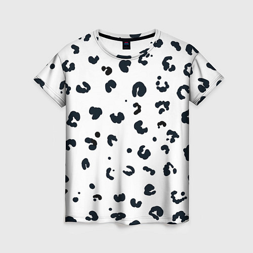 Женская футболка Снежный барсик / 3D-принт – фото 1