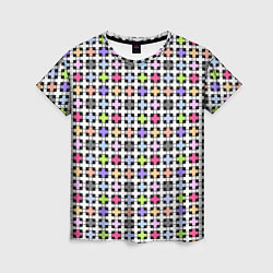 Женская футболка Разноцветный геометрический рисунок