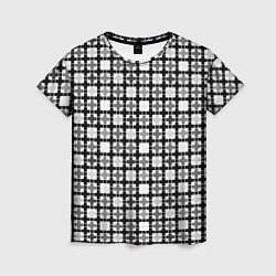 Женская футболка Черно-белый геометрический мелкий узор