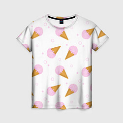 Женская футболка Мороженое в жаркий день
