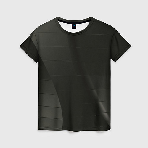 Женская футболка Чёрные геометрические металлические листы / 3D-принт – фото 1
