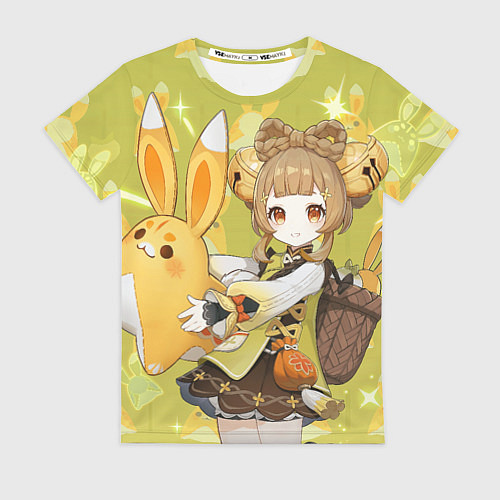 Женская футболка Яо Яо и кролик / 3D-принт – фото 1