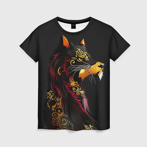 Женская футболка Китайский волк / 3D-принт – фото 1