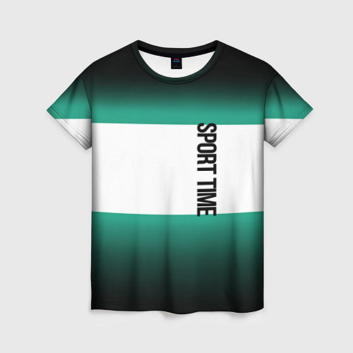 Женская футболка Россия sport time / 3D-принт – фото 1