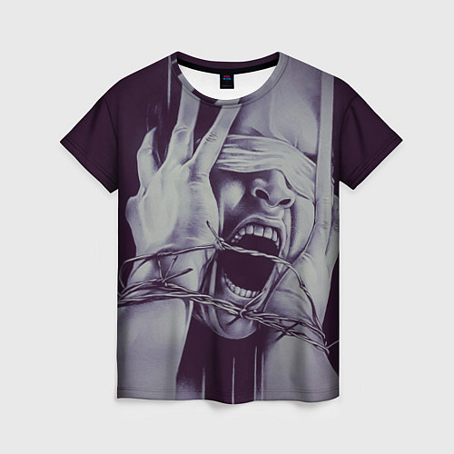 Женская футболка Крик хоррор / 3D-принт – фото 1
