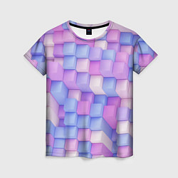 Женская футболка Абстрактный кубический паттерн