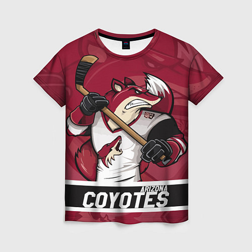 Женская футболка Arizona Coyotes маскот / 3D-принт – фото 1