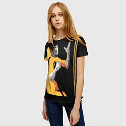 Футболка женская Брюс Ли арт, цвет: 3D-принт — фото 2