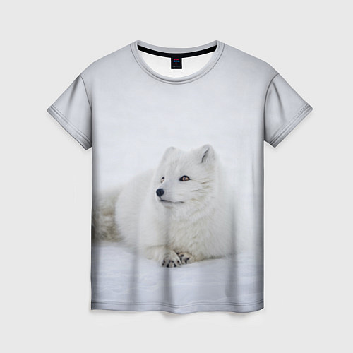 Женская футболка Полярная лисичка / 3D-принт – фото 1