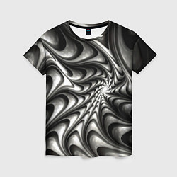 Женская футболка Abstract fractal grey