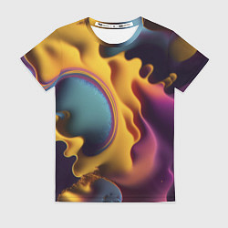 Женская футболка Цветная жидкость