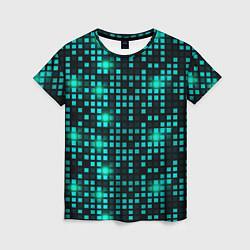 Женская футболка Светящиеся неоновые квадраты