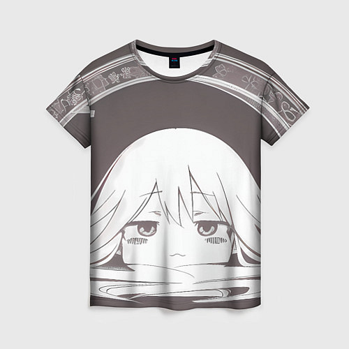 Женская футболка Грустная аниме девушка / 3D-принт – фото 1