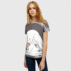 Футболка женская Грустная аниме девушка, цвет: 3D-принт — фото 2