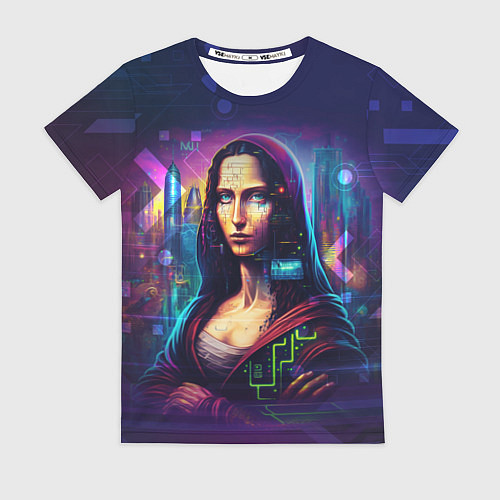 Женская футболка Cyberpunk Mona Lisa / 3D-принт – фото 1