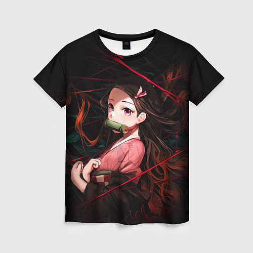 Женская футболка Nezuko Demon Slayer art / 3D-принт – фото 1