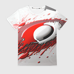 Женская футболка Красные абстрактные брызги