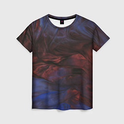 Женская футболка Тёмные переливающиеся волны с блёстками