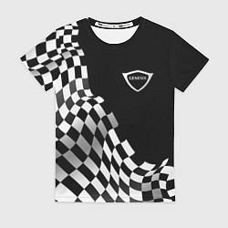 Женская футболка Genesis racing flag