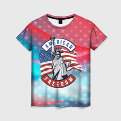 Футболка женская American freedom, цвет: 3D-принт