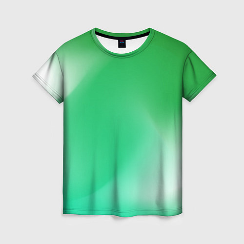 Женская футболка Градиент зеленый / 3D-принт – фото 1