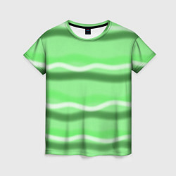 Футболка женская Зеленые волны, цвет: 3D-принт