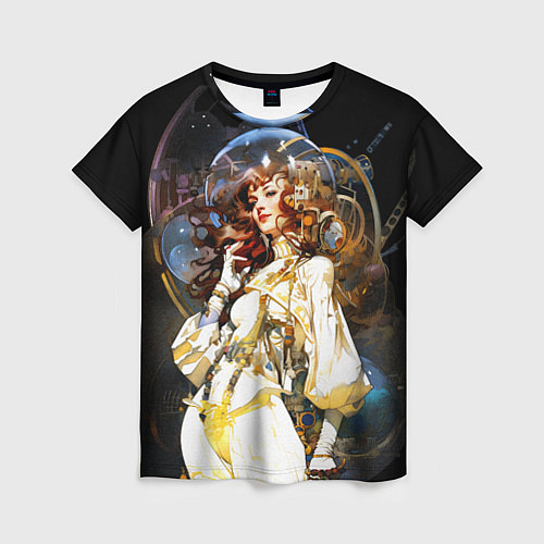 Женская футболка Космическая принцесса / 3D-принт – фото 1