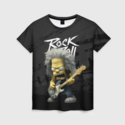 Футболка женская Rock and Roll Simpsons, цвет: 3D-принт