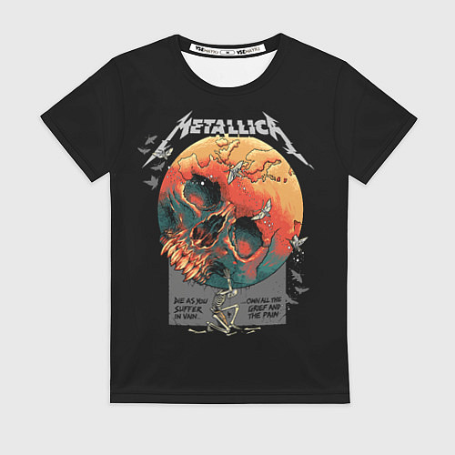 Женская футболка Metallica - Металлика / 3D-принт – фото 1