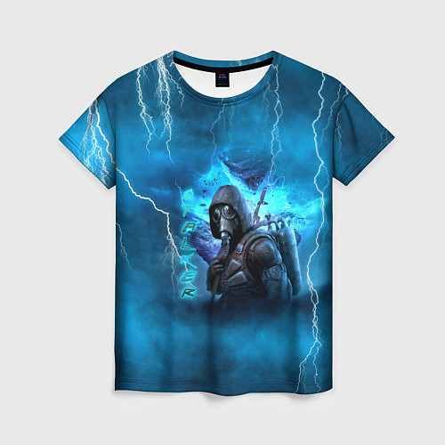 Женская футболка Stalker sky art blue / 3D-принт – фото 1