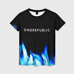 Женская футболка OneRepublic blue fire