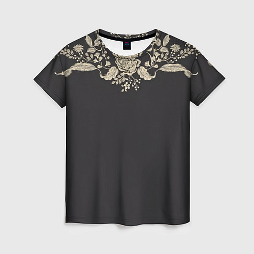 Женская футболка Винтажная роза / 3D-принт – фото 1