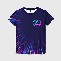 Женская футболка Lexus neon speed lines